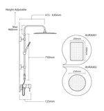 Aura Rainfall Shower - Rectangle/Round