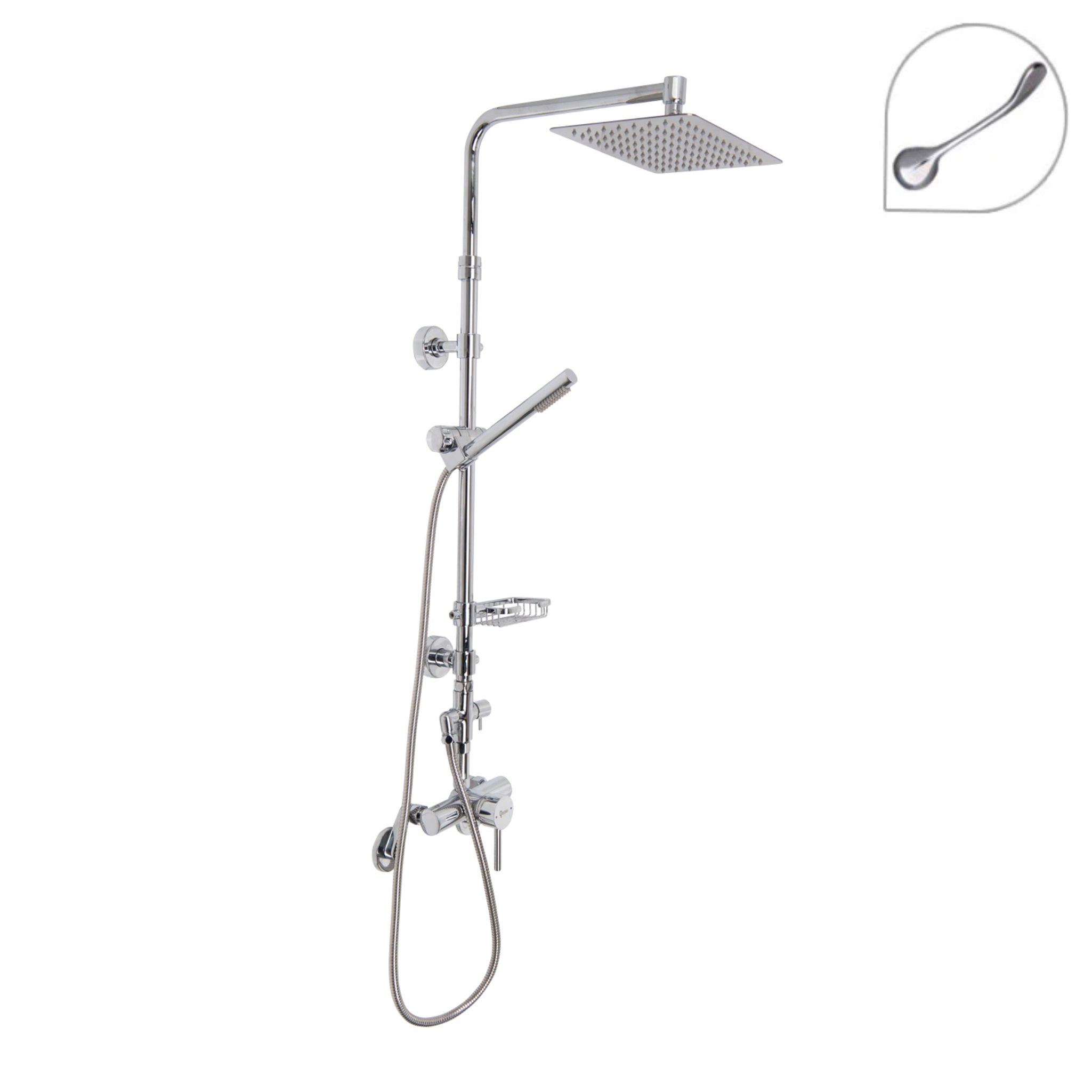 Rain Shower Sunflower with Long Handle - Rectangle/Round