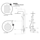 Aura Rainfall Shower - Rectangle/Round